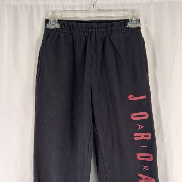 Air Jordan Sweat Pants Boys Large Black Pull On Pockets Graphic Print - Picture 2 of 9